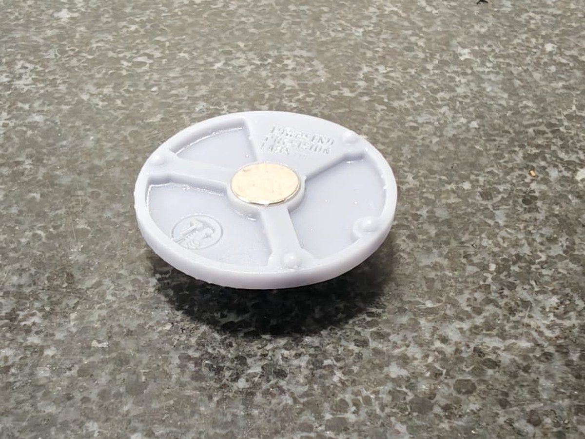HP-S-X1C/H-compatible probe holder with central magnet on a granite inspection table